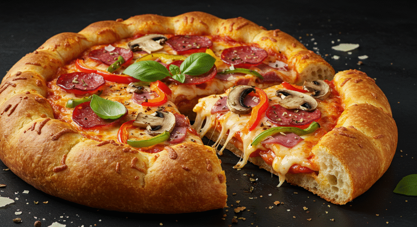stuffed crust pizza
